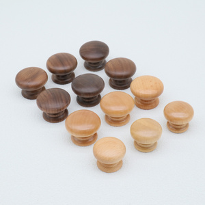 Wholesale Kitchen Cupboard Furniture Dresser Cabinet Wardrobe Round Pulls Handle Mushroom Wooden Drawer Knob