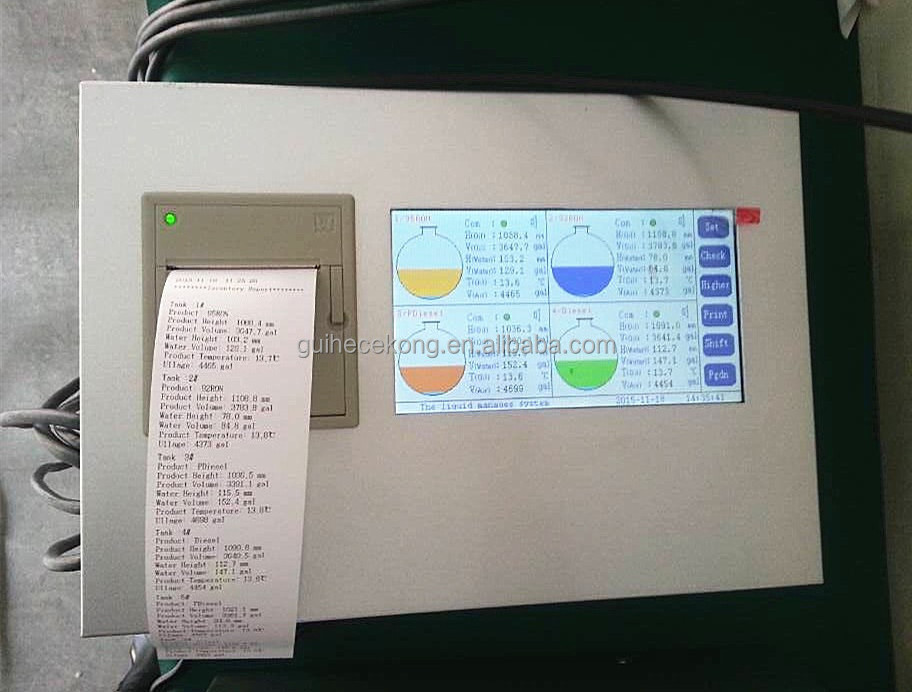 Fuel filling station Automatic tank gauge system connect dispenser Magnetostrictive Liquid diesel fuel level meter