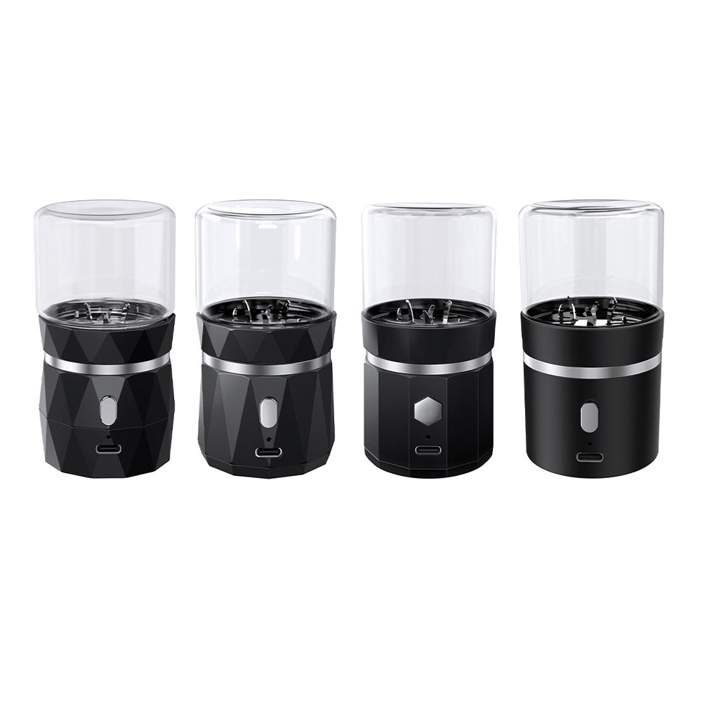 USB Rechargeable Moledores Por Mayor  Portable Cordless Mini Electric Herb Grinder with Glass Jar