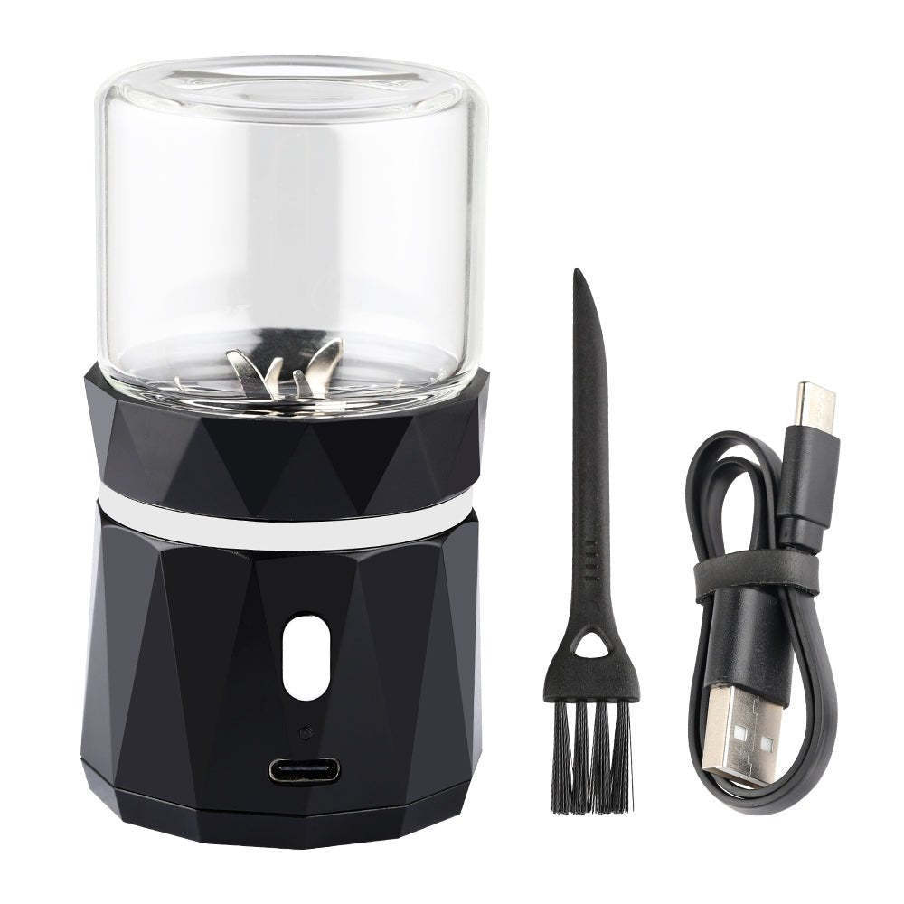 USB Rechargeable Moledores Por Mayor  Portable Cordless Mini Electric Herb Grinder with Glass Jar