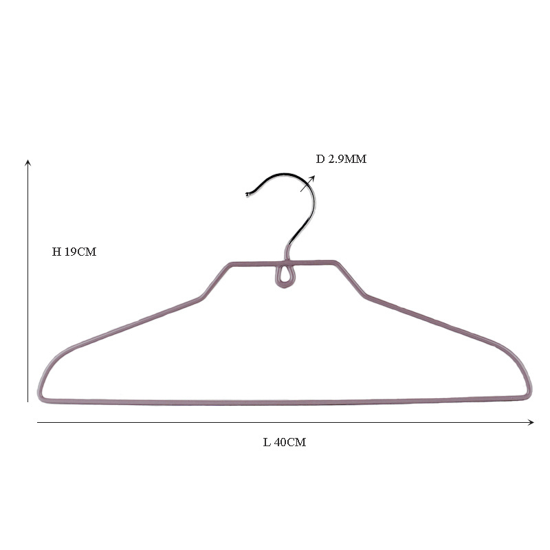 Hot Sale Non Slip Shirt Coat Light Weight  PVC Coated Wet Drying Metal Hanger