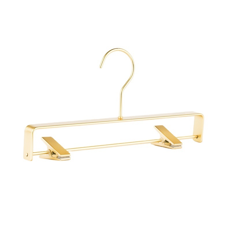 Wholesale gold metal clothes laundry hanger hook with Clips