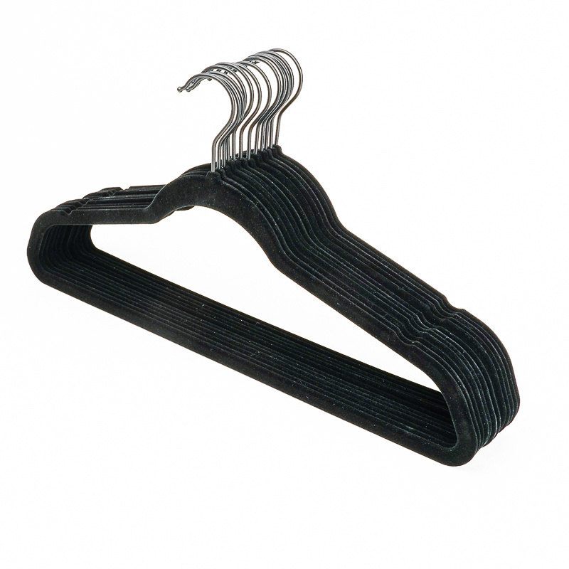 Chinese Supplier Metal Hooks Non Slip ABS Plastic Velvet Clothes Hangers