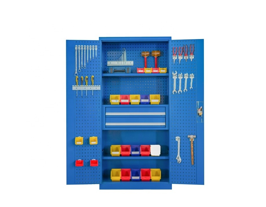 Tools Storage Locker 4 Door Lockable Tool Cabinet Storage Heavy Duty Storage Cabinets