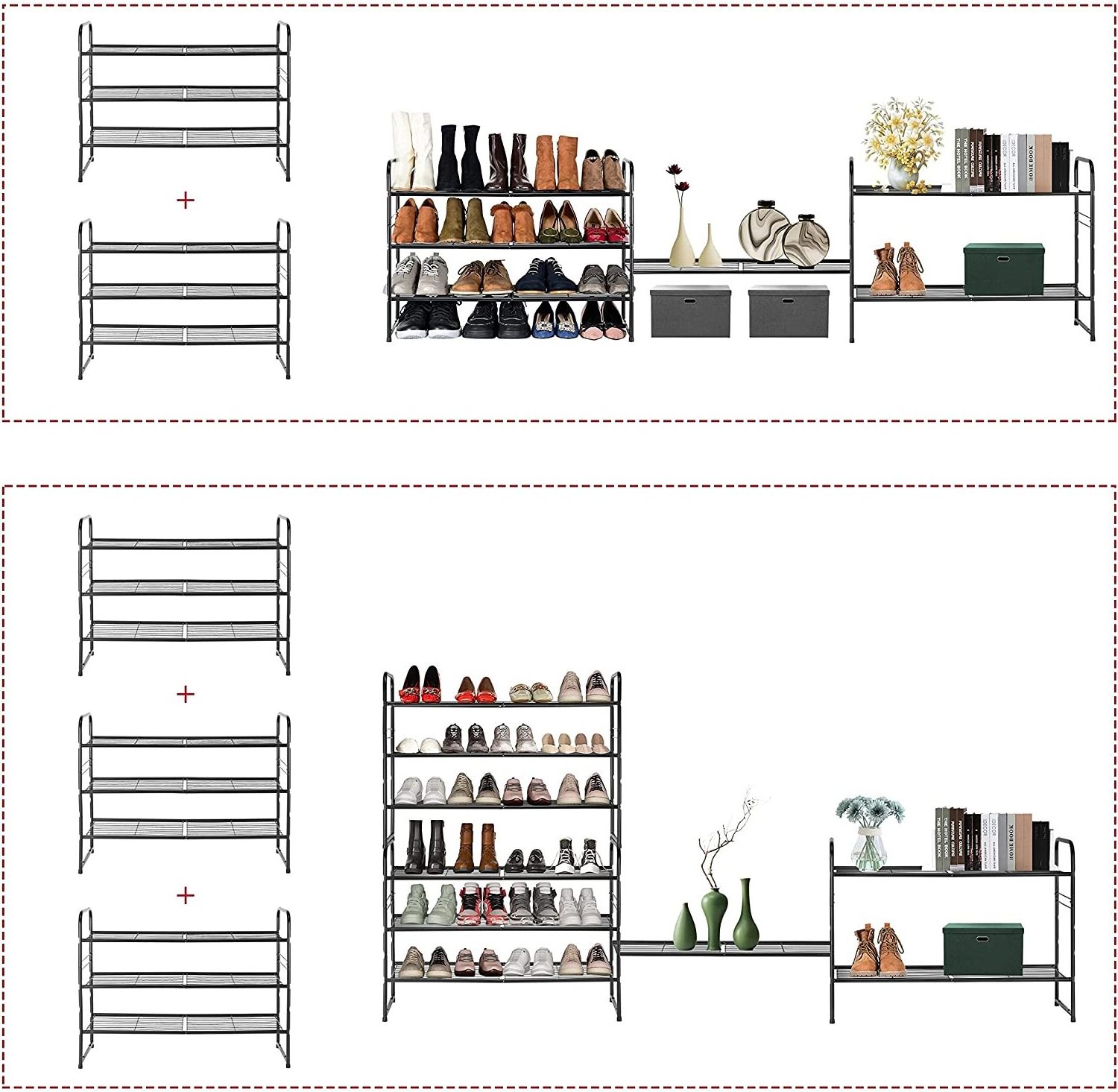 Simple dormitory household multi-layer storage shoe cabinet balcony wrought iron storage rack