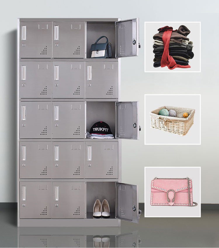 Customized modern design stainless steel dressing room Closet Wardrobe