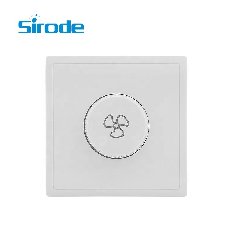 Sirode 211 Series UK Standard Modern Grey Color 250V Ceiling Fan Speed Control Electric Wall Switch And Socket For Home