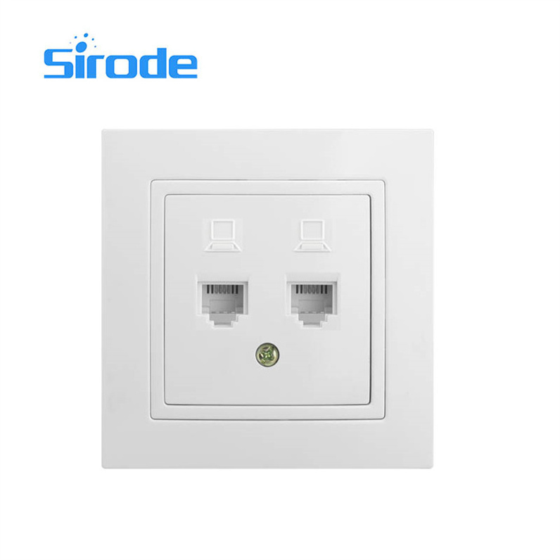 Sirode 9207 Series European Standard Modern White Color 1 Gang 1 Way Electric Wall Light Switches With Neon For Home