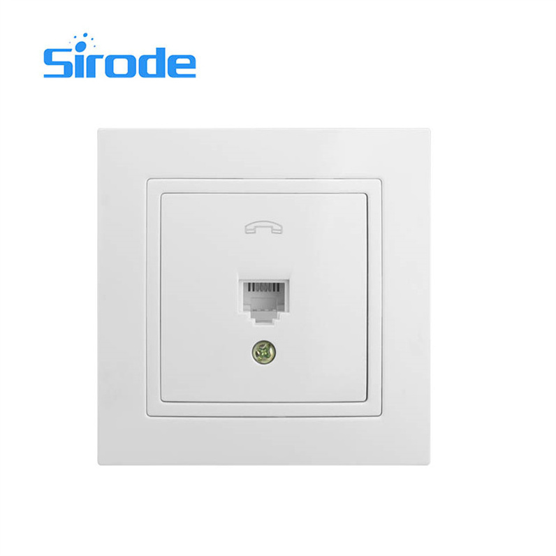 Sirode 9207 Series European Standard Modern White Color 1 Gang 1 Way Electric Wall Light Switches With Neon For Home