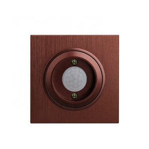 Sirode 6001 Series Europe Standard Motion Detector Brown Color Sensor Electrical Wall Switch For Home