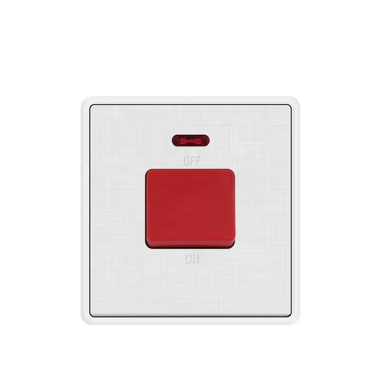 45A Switch Sirode T4 Series British Standard Modern White Color 45A DP Electric Wall Light Switches And Sockets For Home