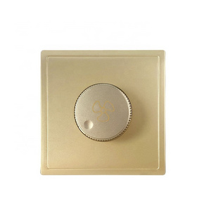 Sirode 211 Series UK Standard Modern Gold Color 250V Ceiling Fan Speed Control Electric Wall Switch And Socket For Home