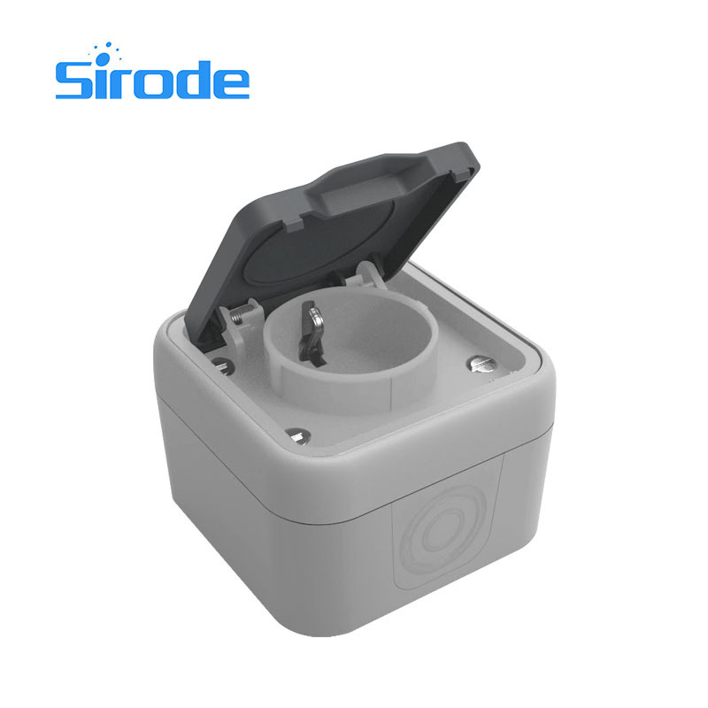 Sirode 8008 Series EU Standard Modern Outdoor Surface Push Grey Color Rolling Shutter Electric Wall Light Switch IP55