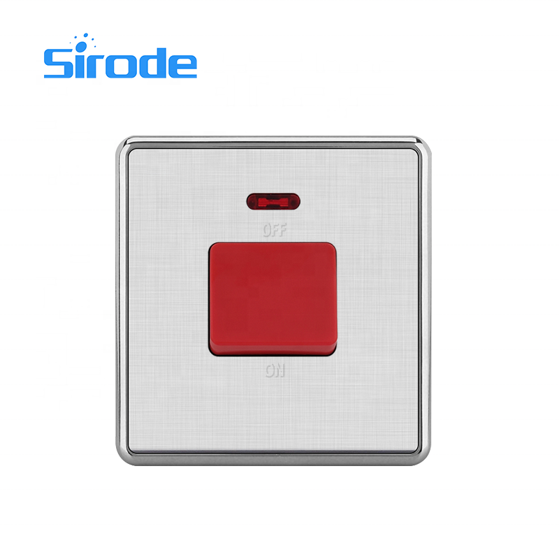 45A Switch Sirode T4 Series British Standard Modern White Color 45A DP Electric Wall Light Switches And Sockets For Home