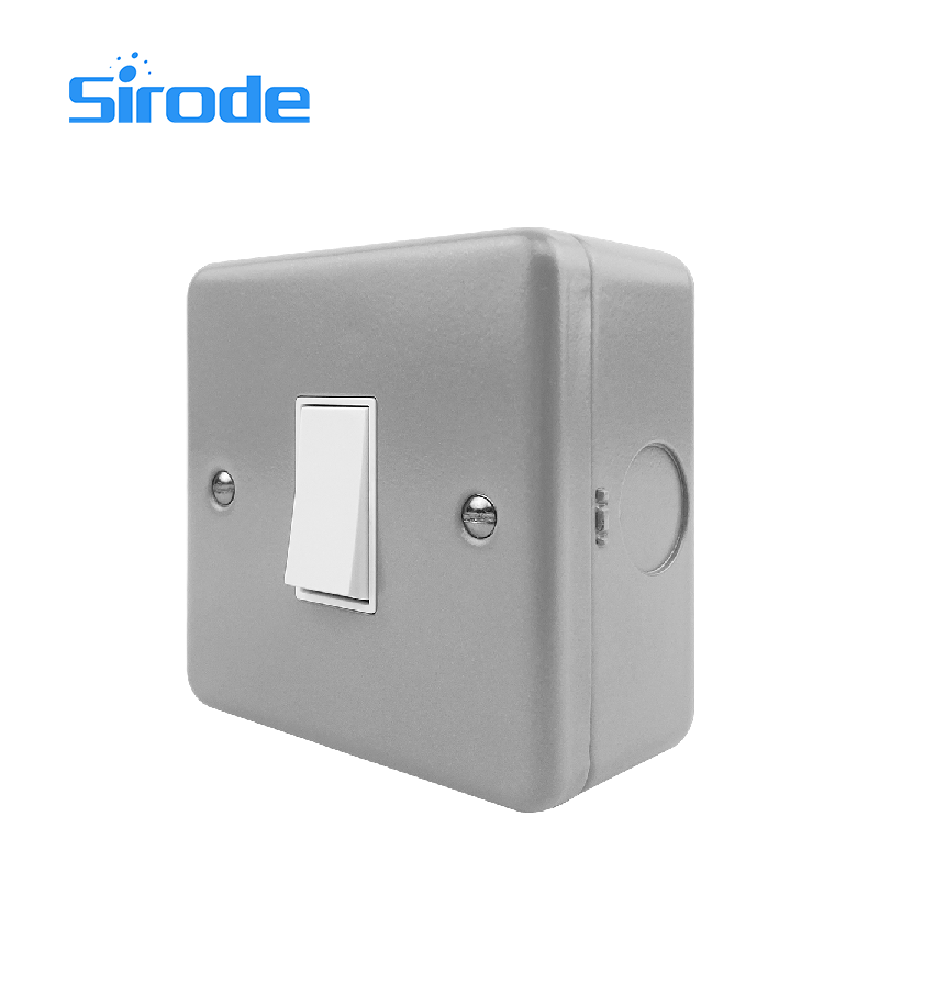 Sirode T6 Series British Standard Approved UK 13A Touch LED Double Power Point Electrical Wall Light Switch And Socket For Home