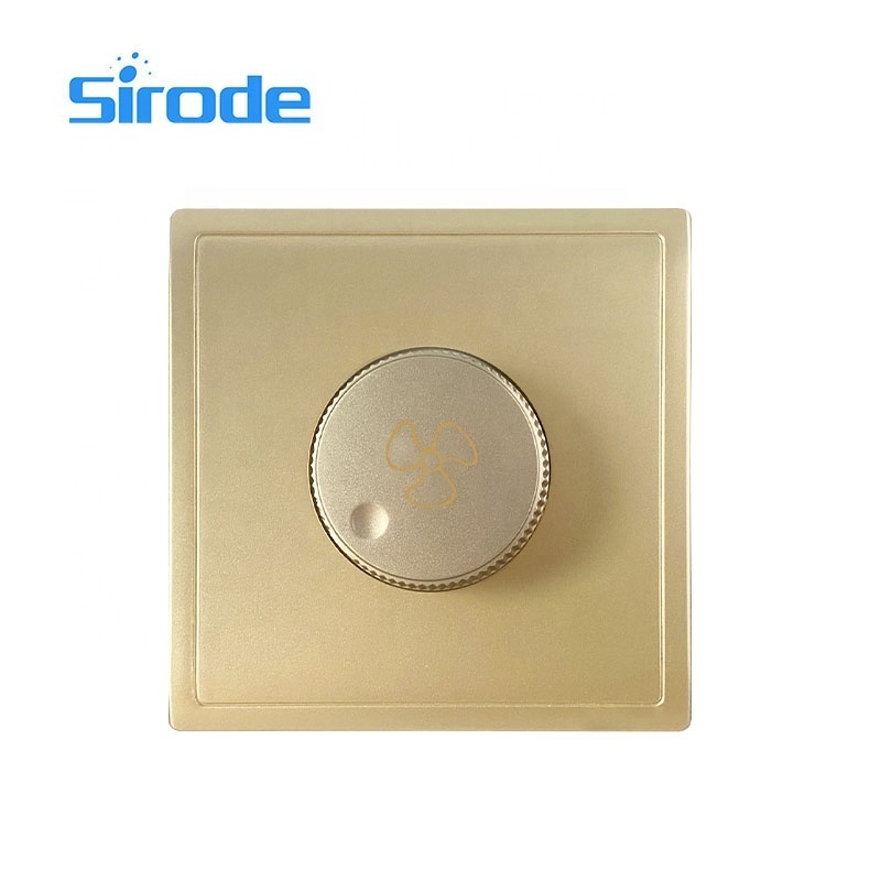 Sirode 211 Series UK Standard Modern Grey Color 250V Ceiling Fan Speed Control Electric Wall Switch And Socket For Home