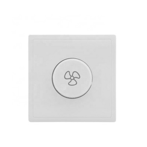 Sirode 211 Series UK Standard Modern White Color 250V Ceiling Fan Speed Control Electric Wall Switch And Socket For Home