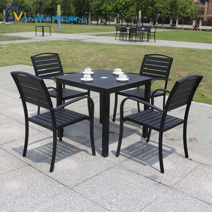 4 Piece Patio Outdoor Set Furniture Outdoor Set Black