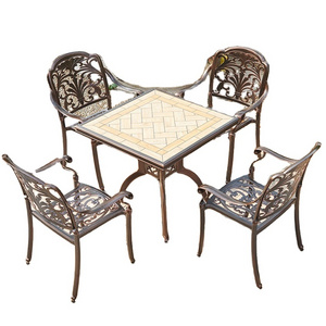 Aluminum Cast Garden Small Furniture Outdoor Luxury Patio set