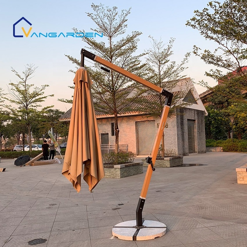 Outdoor Hotel Umbrella Pool Side Use Furniture Large Size UV Resistance Folding Square Umbrella