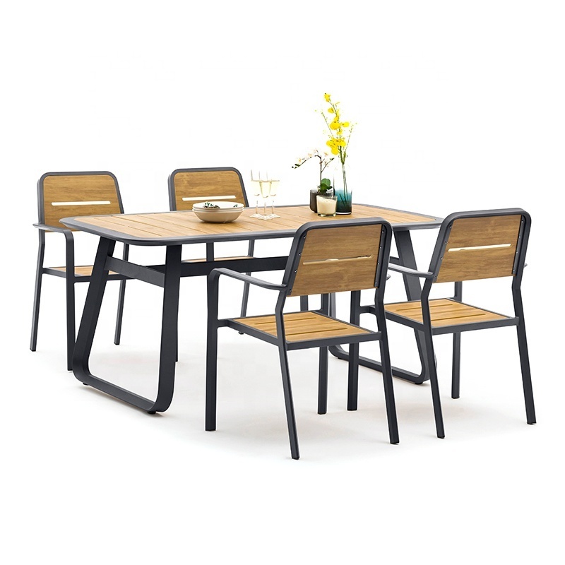 Garden Patio Composite Material Set Table Plastic Wood Outdoor Furniture for garden