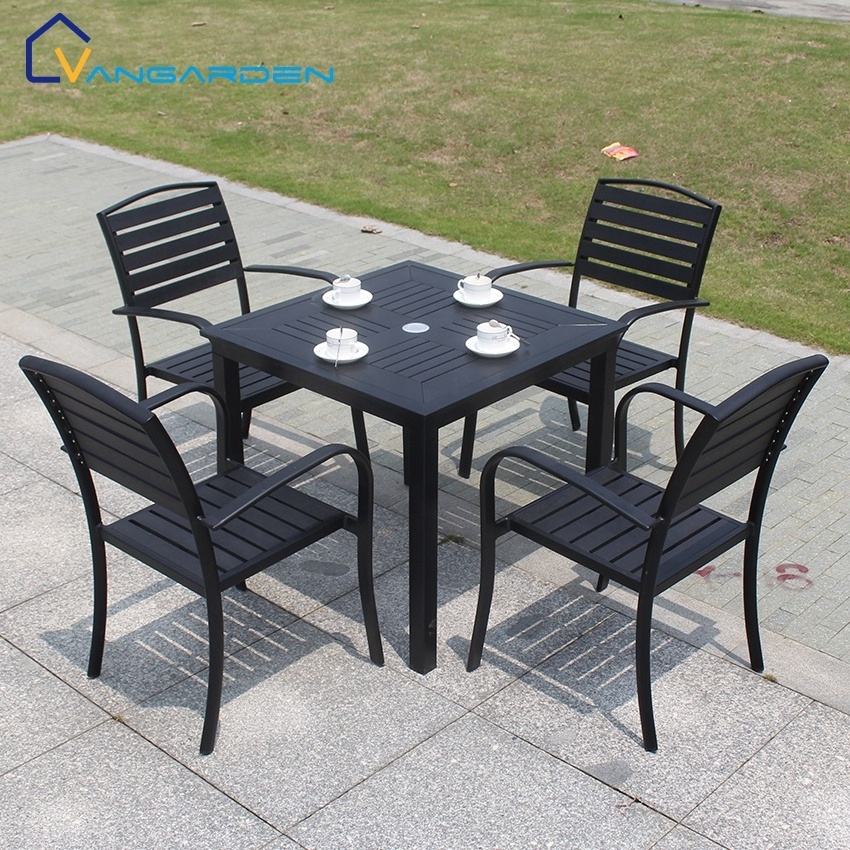 4 Piece Patio Outdoor Set Furniture Outdoor Set Black