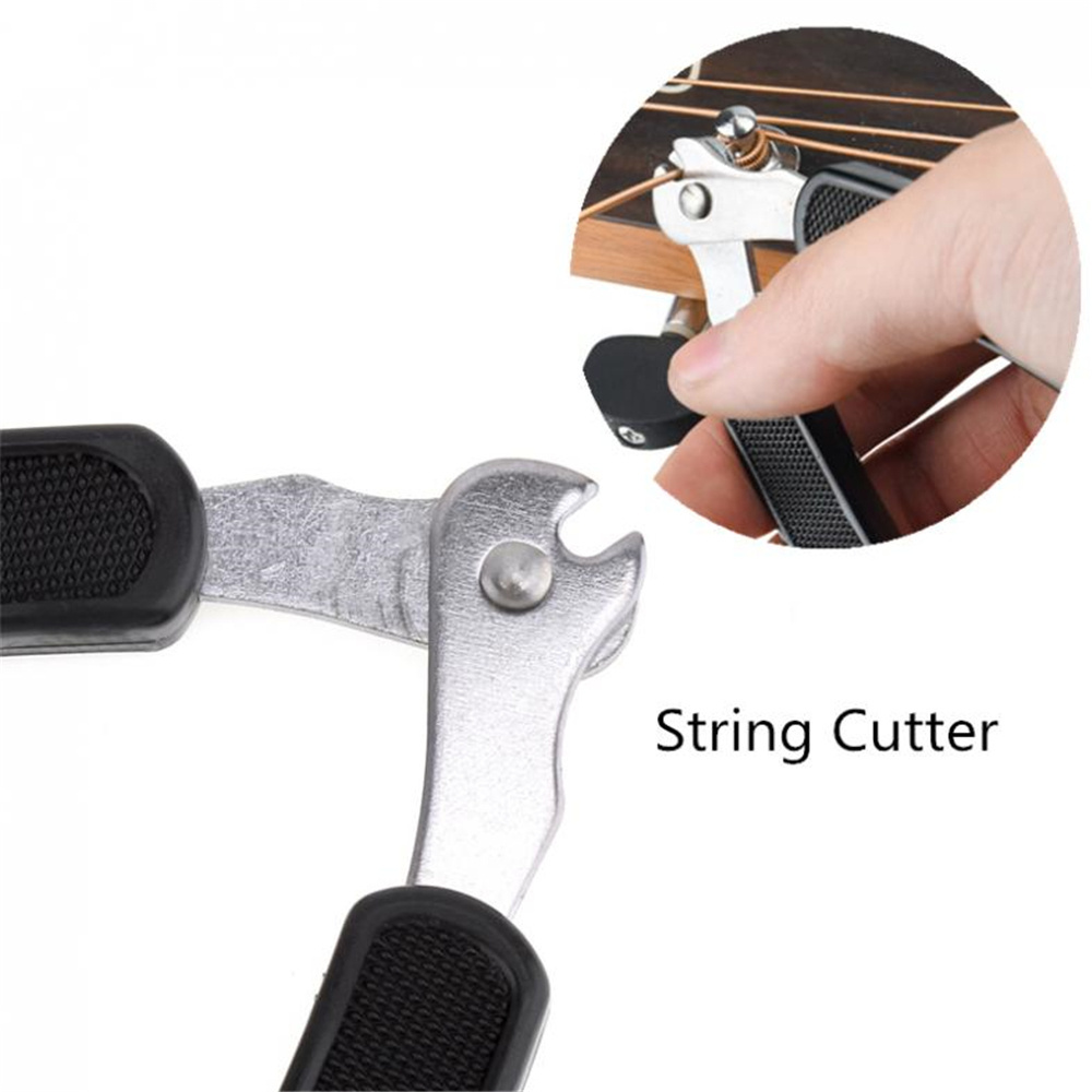 Multifunction 3 In 1 Guitar String Changer Winder String Cutter Bridge Pin Puller For Guitar Bass Ukulele Banjos