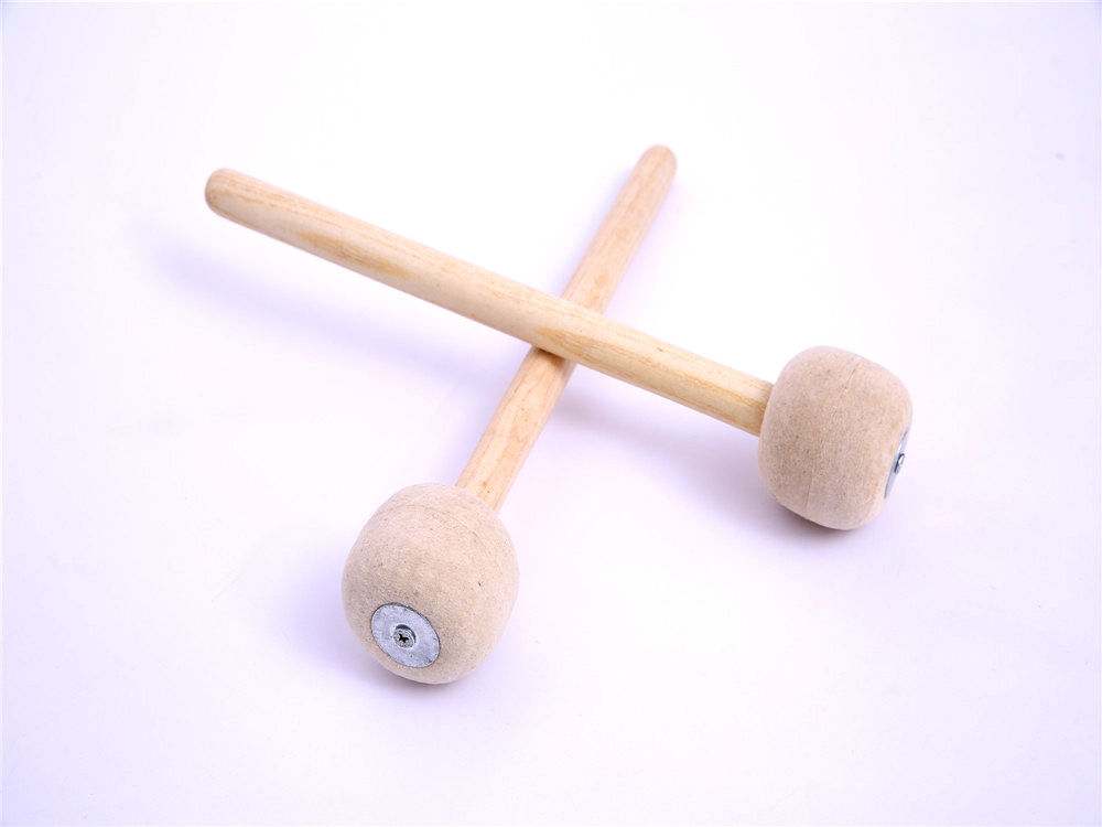 Percussion Instrument Wooden Handle Drum Sticks Mallet Felt Head Hammer Timpani Drum Stick for Bass Marching