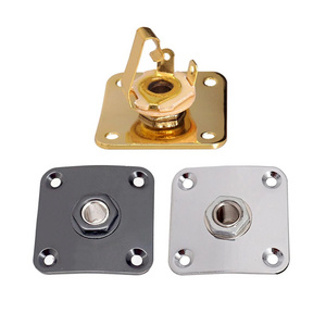 Customized 1/4 Inch Guitar Output Jack Socket Cover Plate Saddle For Electric Guitar Bass