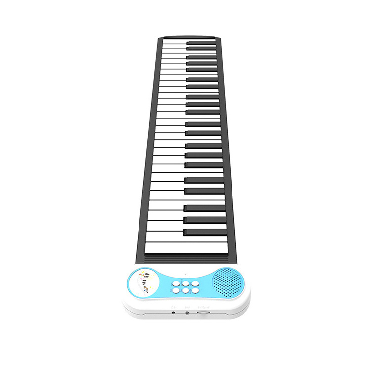 Professional Roll up ABS Digital 49 Keys Keyboard Piano Music Electronic Keyboards for Children Kids