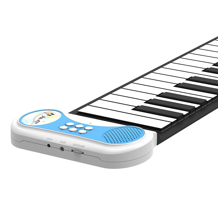 Professional Roll up ABS Digital 49 Keys Keyboard Piano Music Electronic Keyboards for Children Kids