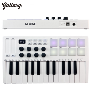 Professional USB Mini Electric Organ Piano Audio 25 Keys Arranger Midi Keyboard Controller With RGB Drum Pads 8 Knobs