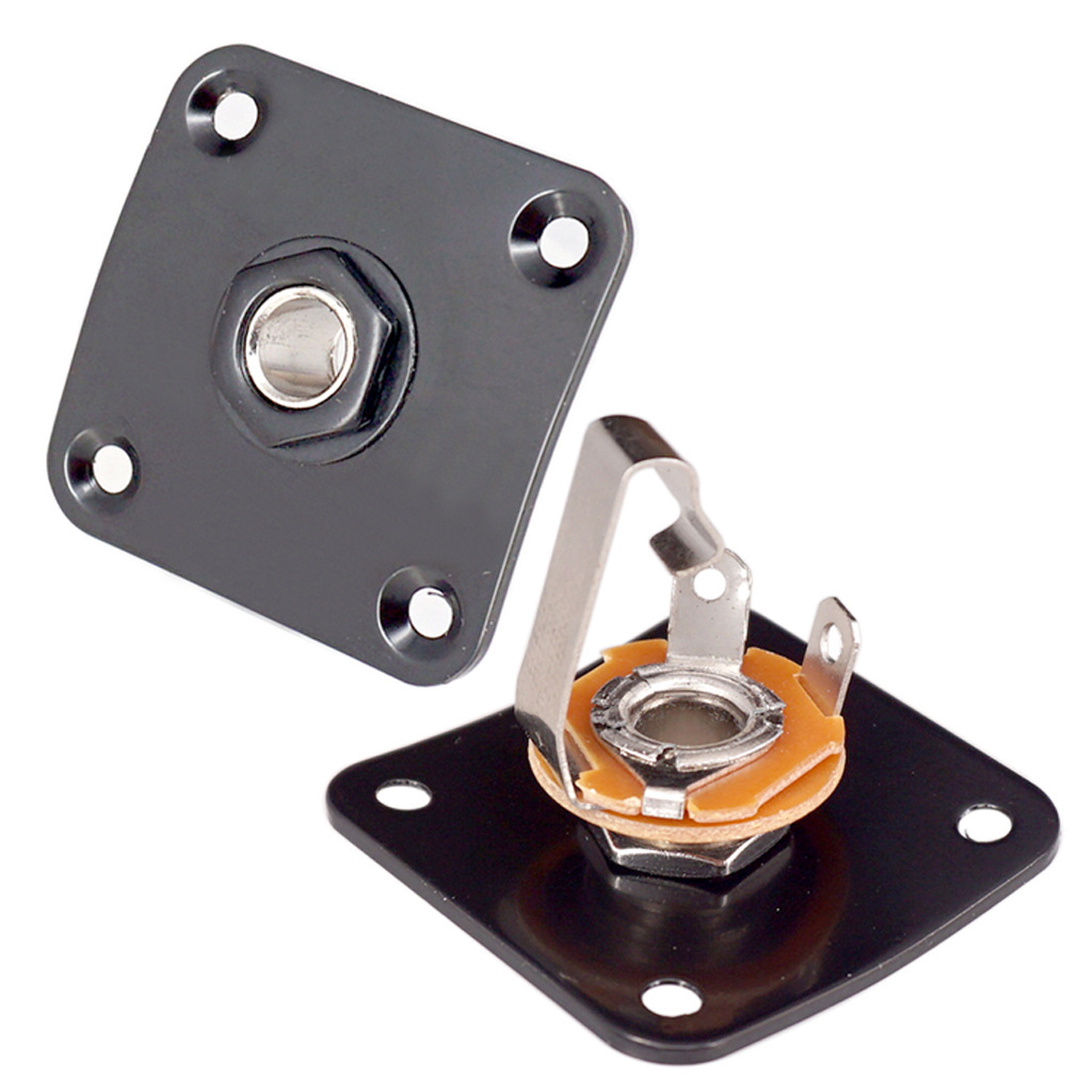 Customized 1/4 Inch Guitar Output Jack Socket Cover Plate Saddle For Electric Guitar Bass