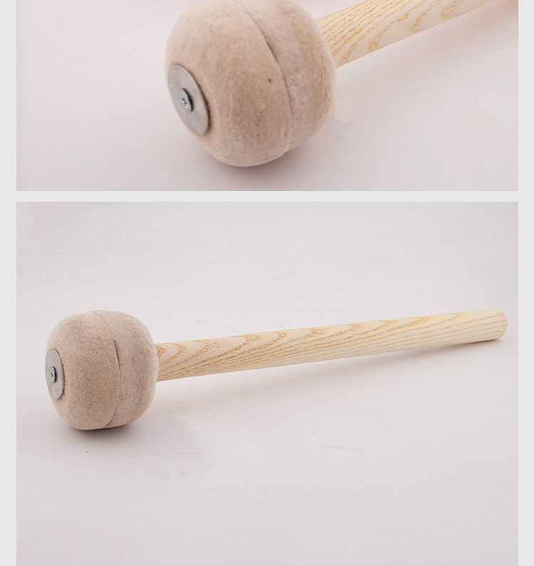 Percussion Instrument Wooden Handle Drum Sticks Mallet Felt Head Hammer Timpani Drum Stick for Bass Marching