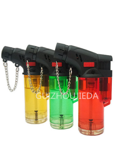 Wholesale cheap bbq kitchen big color flame butane jet flame torch gas windproof refillable lighter custom