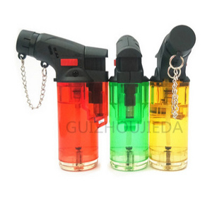 Wholesale cheap bbq kitchen big color flame butane jet flame torch gas windproof refillable lighter custom