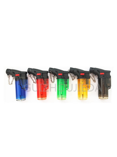 Wholesale cheap bbq kitchen big color flame butane jet flame torch gas windproof refillable lighter custom