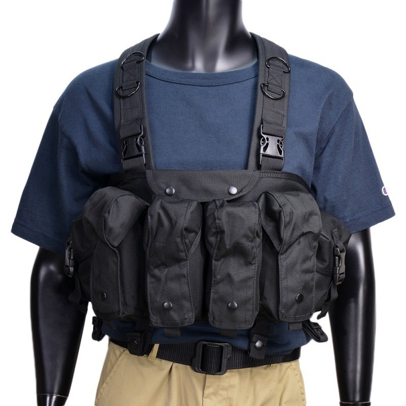 Gujia Lightweight 600D Oxford Molle Camouflage Hunting AK Tactical Chest Rig Vest with Magazine Pouches