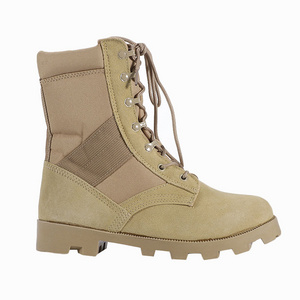 Gujia Botas Tacticals Waterproof Hot Weather Brown Vulcanized Rubber Jungle Boots Panama Outsole Combat Tactical Boots