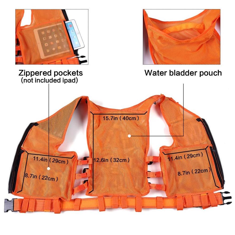 Gujia Fashion Safety Protection Fishing Outdoor Game Sport Training Tactical Orange Hunting Vest for Men