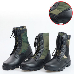 Gujia Doublesafe Suede Desert Boots Tactical Green Camouflage Jungle Rubber Panama Sole Combat Boot