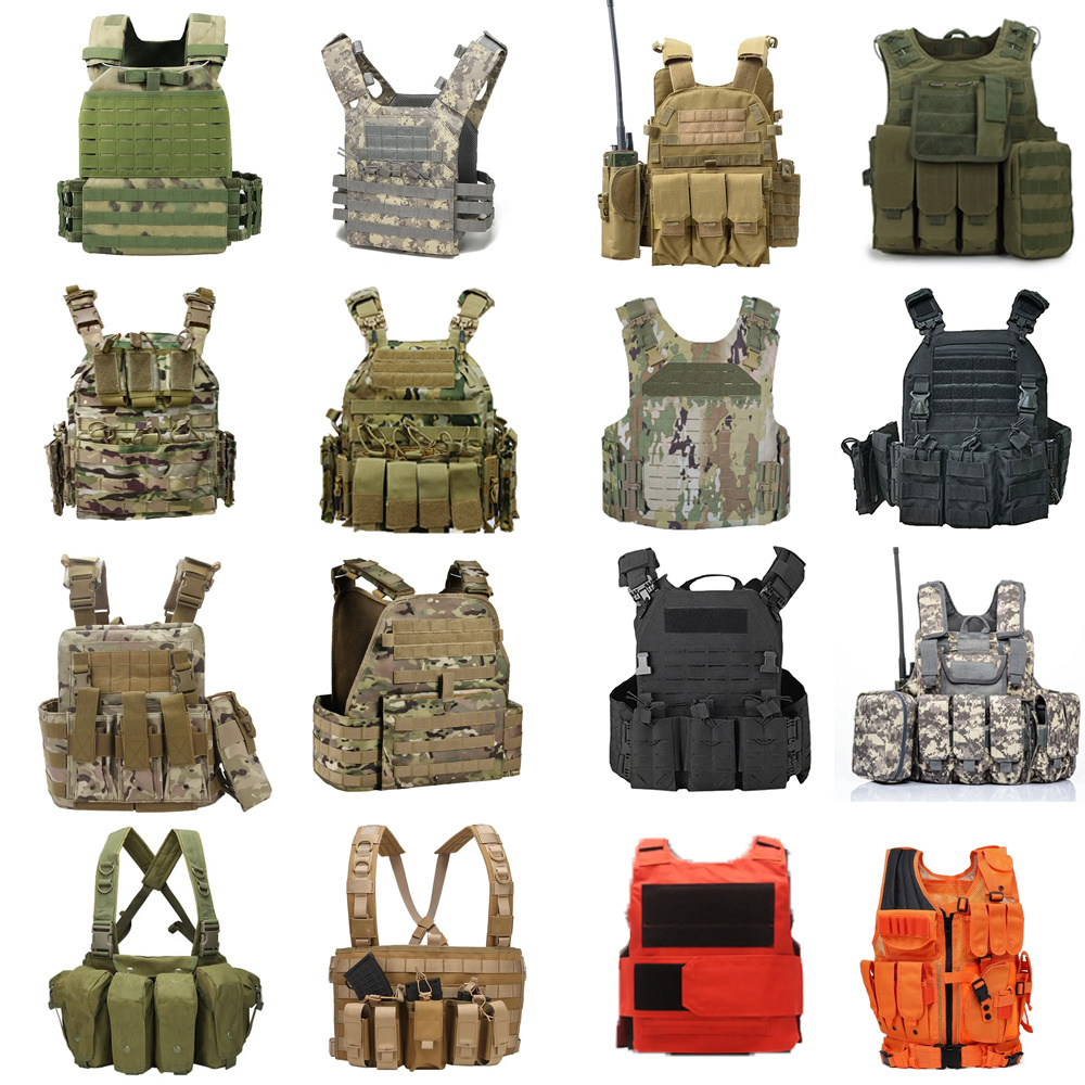 Gujia 1000D Costume CP Camouflage Quick Release Combat Gear Weighted Body Security Plate Carrier Tactical Vest