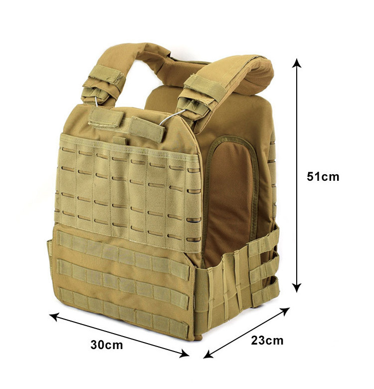 Gujia Security 4Xl Xl Light Weight Oxford Molle Multicam Gear Equipment Tactical Vest Laser Cut Plate Carrier with plate