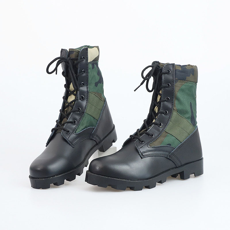 Gujia Doublesafe Suede Desert Boots Tactical Green Camouflage Jungle Rubber Panama Sole Combat Boot