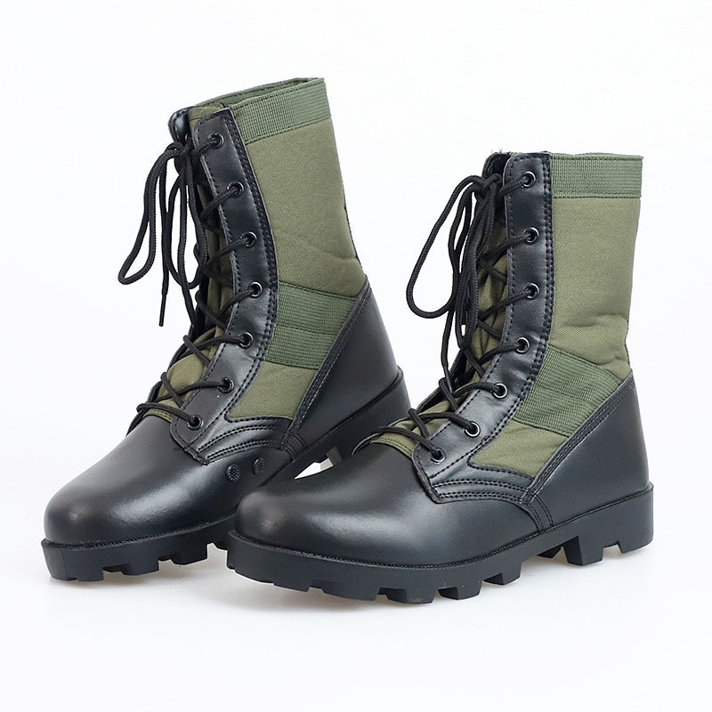 Gujia Doublesafe Suede Desert Boots Tactical Green Camouflage Jungle Rubber Panama Sole Combat Boot