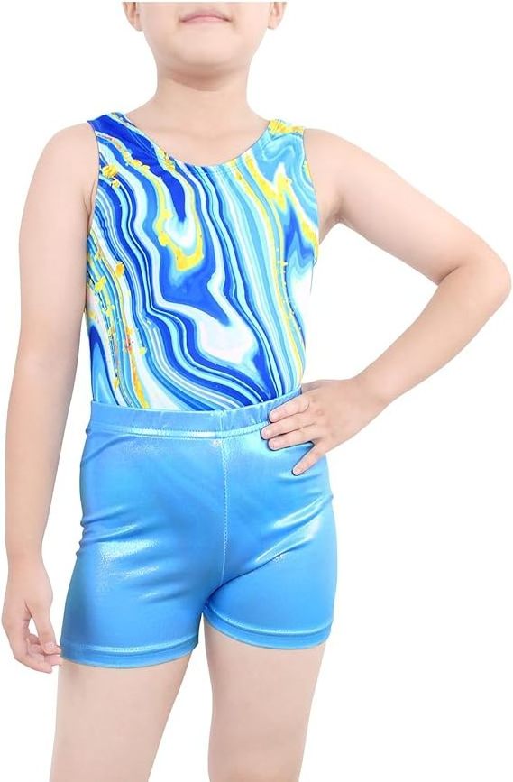 Custom Design Dance Gymnastics Leotards for Girls Biketards With Shorts Dance Unitards