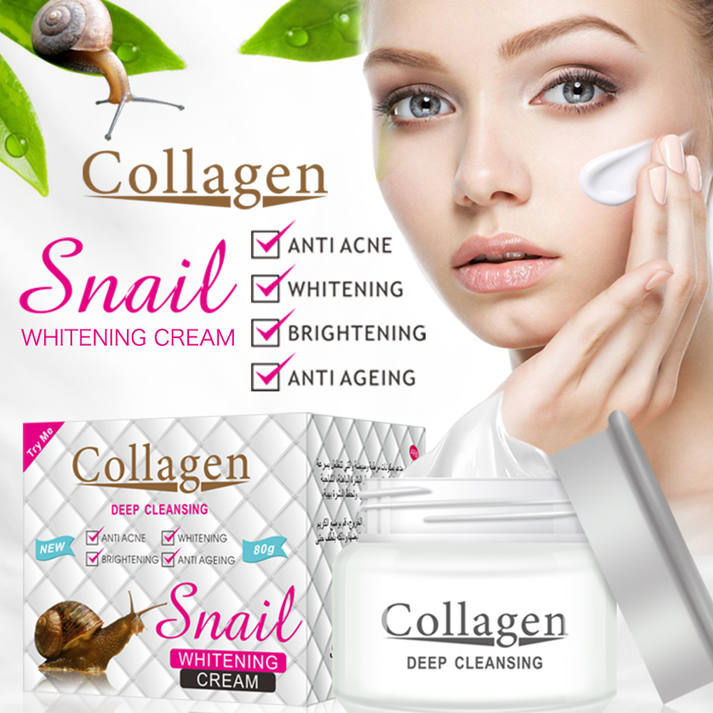 SkinCare whitening Moisturizing Anti Acne Brightening  Snail collagen Face Cream