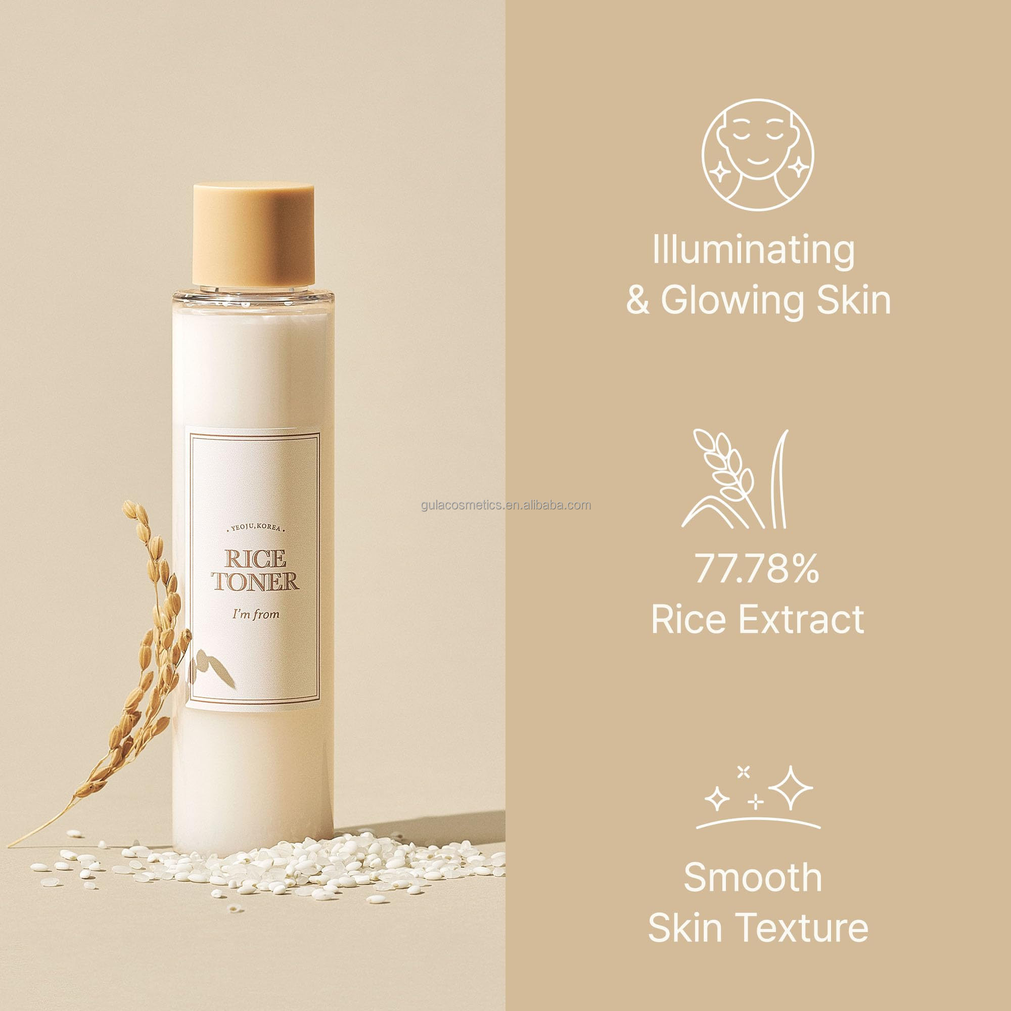 2024 I'm Rice Toner Extract 77.78% Niacinamide Hydrating for Dry Skin Alcohol Free Rice Toner