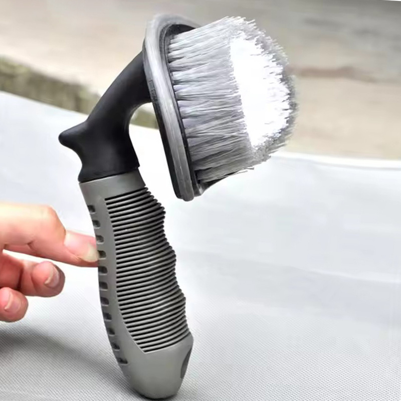 Car Wheel Brush Chemical Resistant Tire Rim Brush Cleaner Bristles Big Softy Bicycle Cleaning Brush