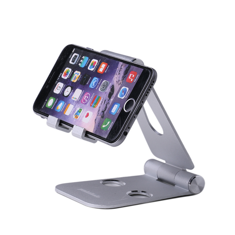 Portable Aluminum foldable desk phone holder mobile phone holder stand dual foldable cell phone holder